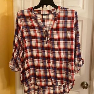 High/Low Plaid Popover